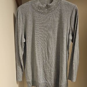 Rafaella Gray Long Sleeve Top